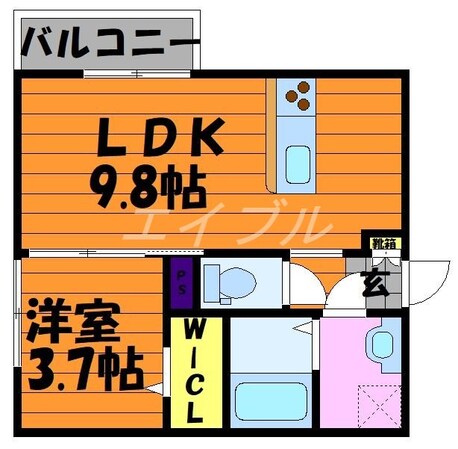 アーブルヴィラージュB棟の物件間取画像